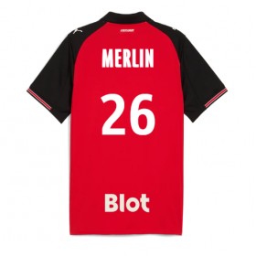 Pánské fotbalový oblečení Stade Rennais Quentin Merlin #26 Domácí košile 2025-26 Krátkým Rukávem